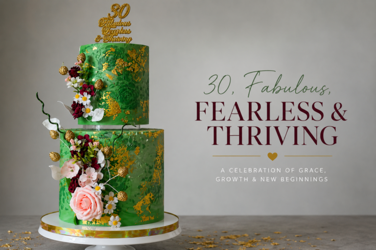 Invitation for a surprise 30th birthday party in Bristol featuring a green and white theme.