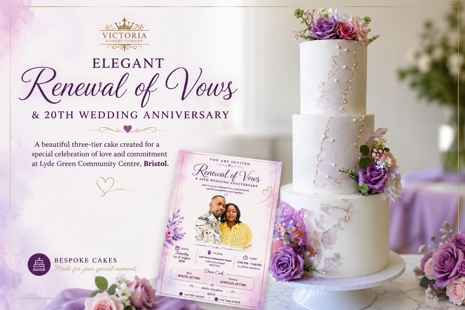 Renewal of Vows Cake Bristol